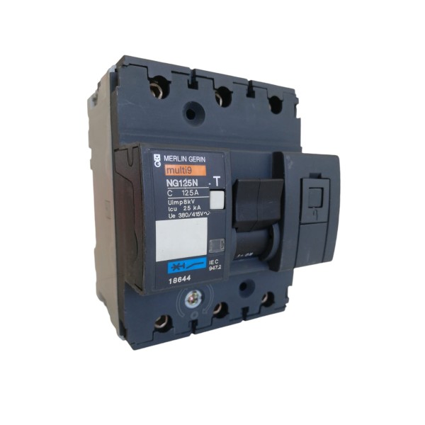 Schneider/merlin gerin 18644 circuit breaker magnetothermic ng125 3p 125a 25k c 4.5 modules